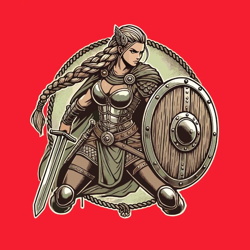 Guerrier avec bouclier et épée
