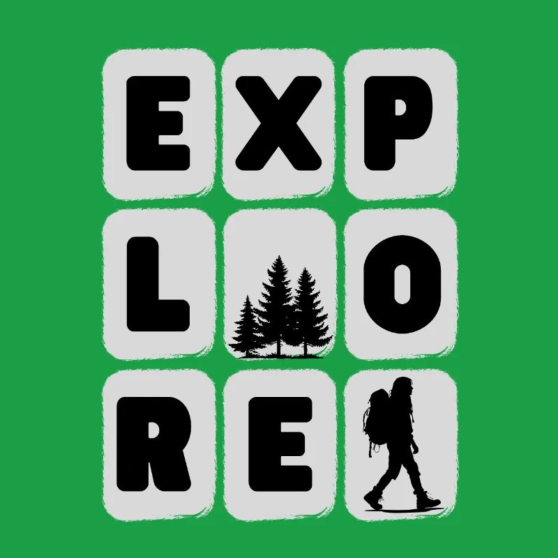 Conception de silhouette de randonnée aventureuse