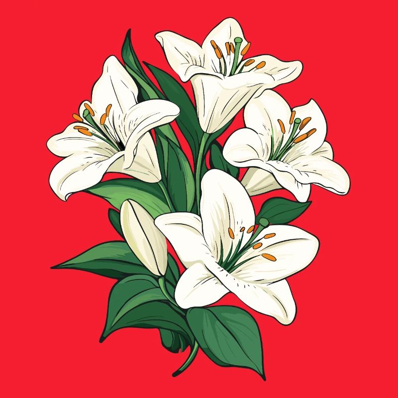 Graphique d’illustration blanc Lys