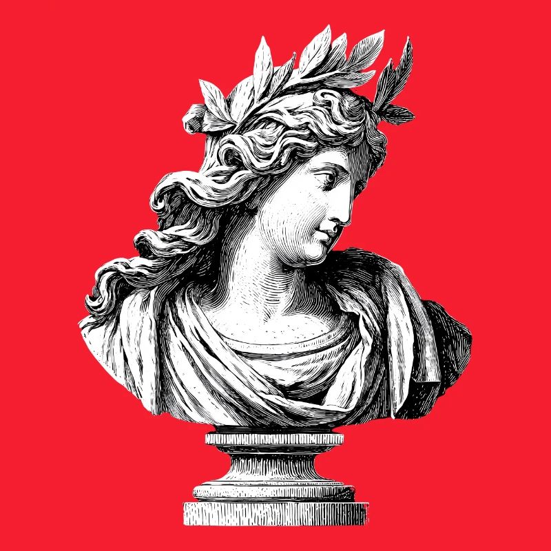 Buste antique déesse – Gravure classique