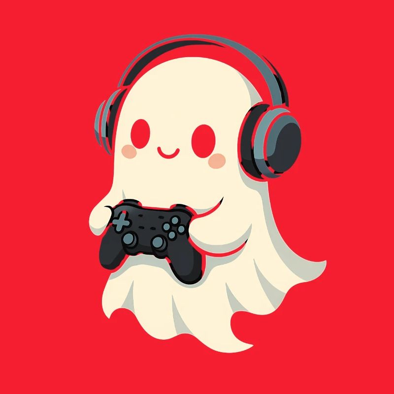 Ghost with Headphones Game Controller
