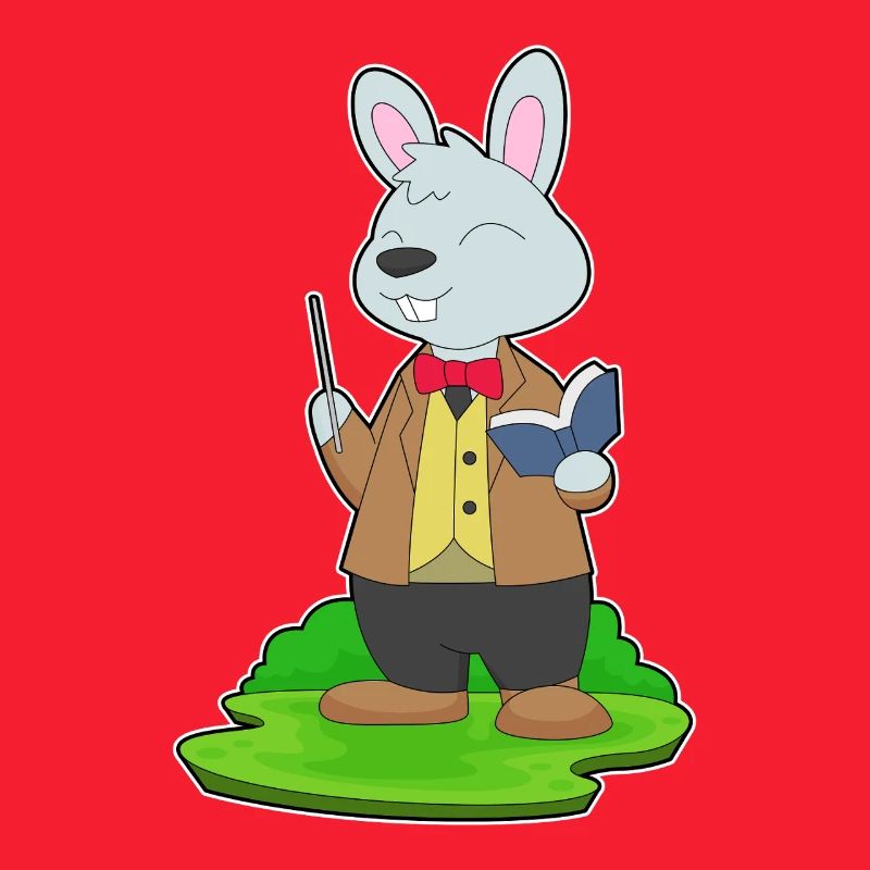 Hase Lehrer Buch Schule