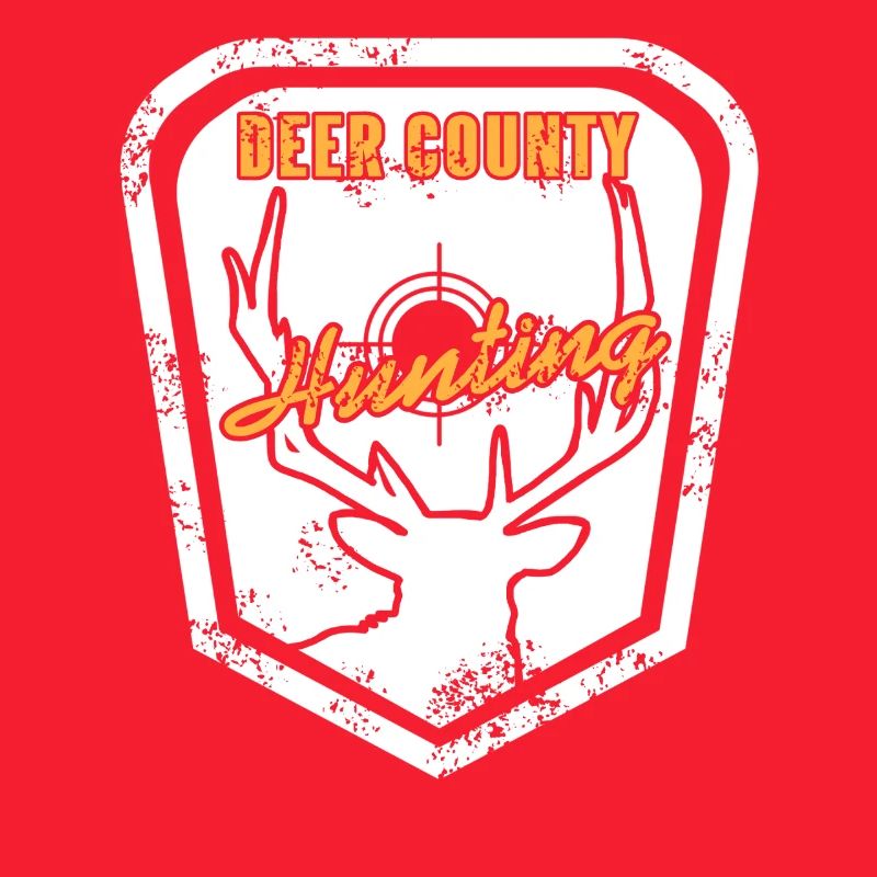Deer County Hunting Rustic Skull Target Style