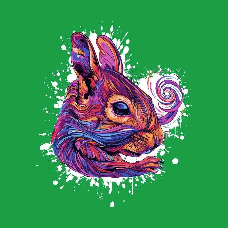 Psychedelic Squirrel Head
