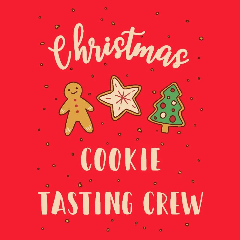 Équipe de dégustation de biscuits de Noël