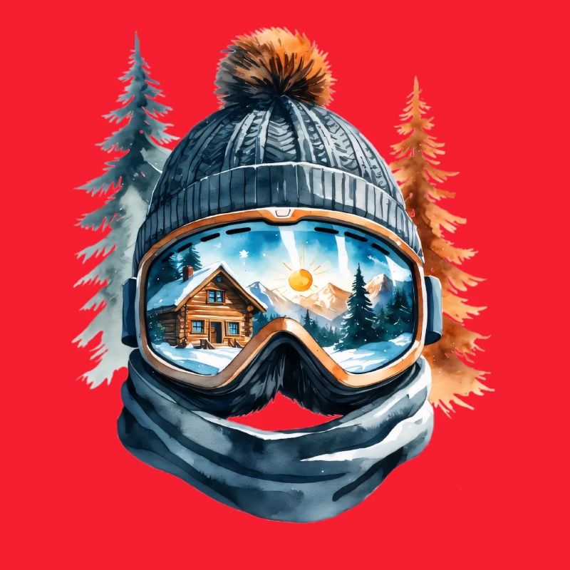 Winter Landscape Reflection Goggles
