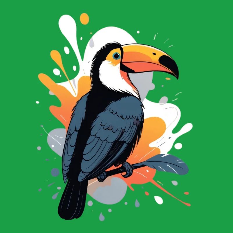 Explosion de couleur du toucan