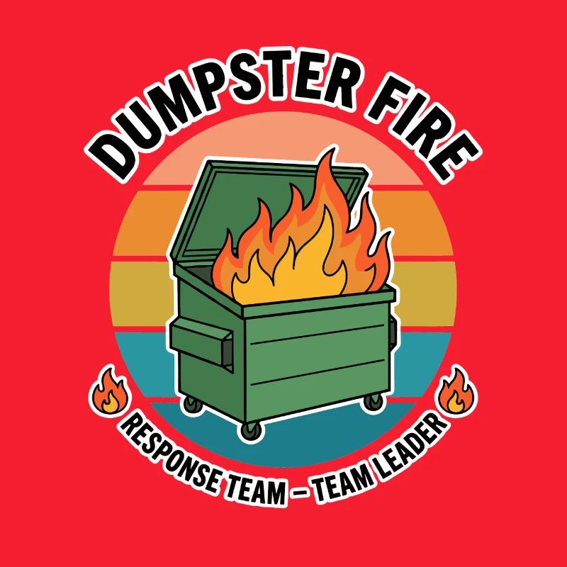 Chef d’équipe d’intervention dans les incendies de déchets ironique