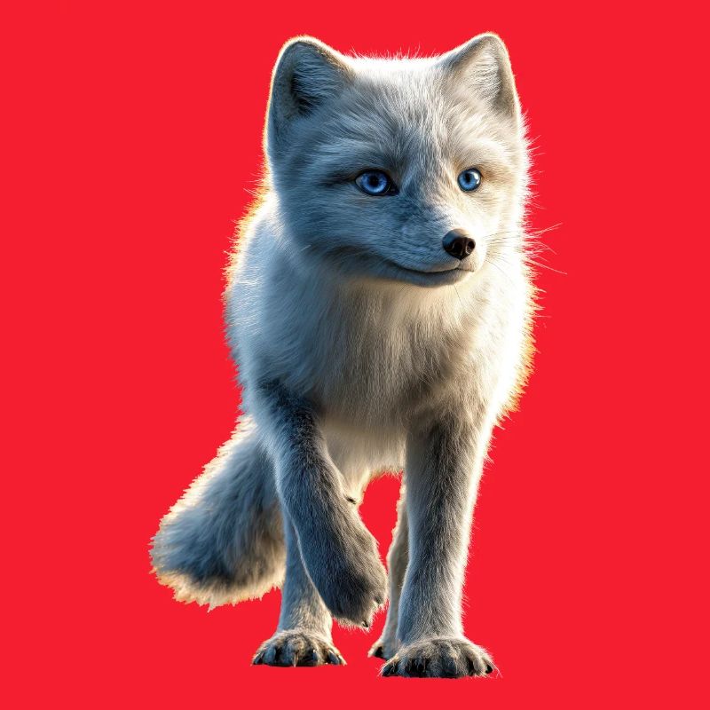 Polarfuchs Schneefuchs Eisfuchs Süßer Weißer Fuchs