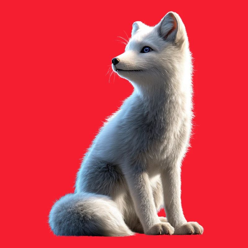 Polarfuchs Schneefuchs Eisfuchs Süßer Weißer Fuchs