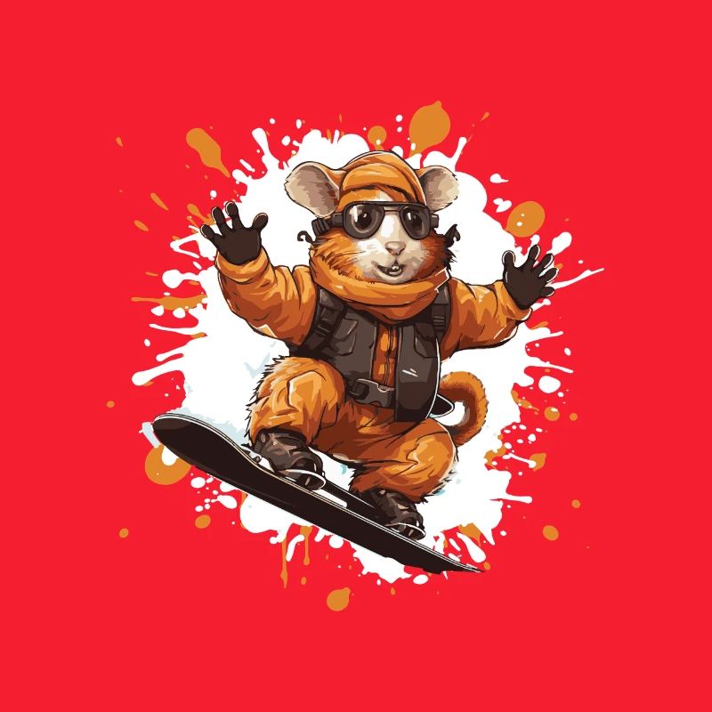Planche à neige hamster