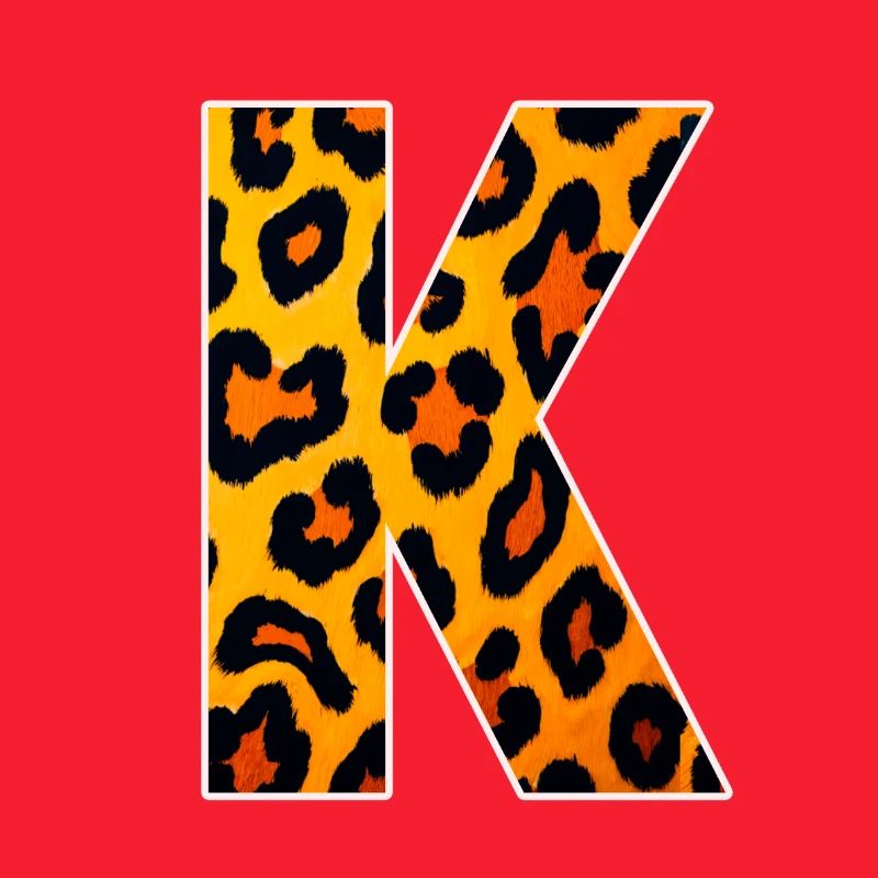 Leopard letter K