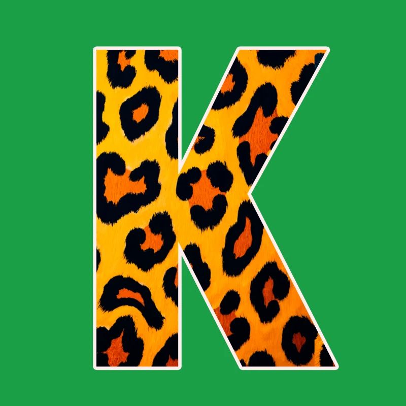 Leopard letter K