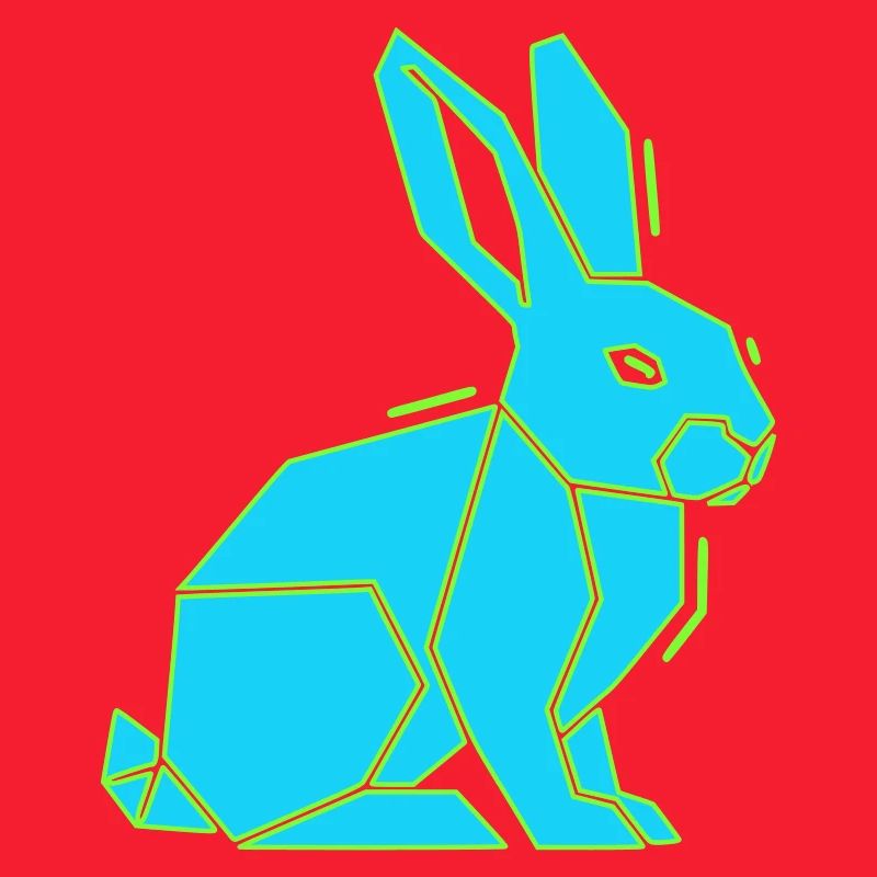 Geometric Bunny Low Poly Modern