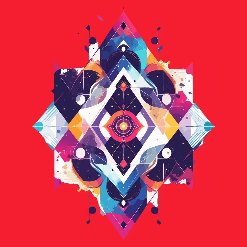 Graphisme graphique Mandala Géométrie Colorée Formes Colorées