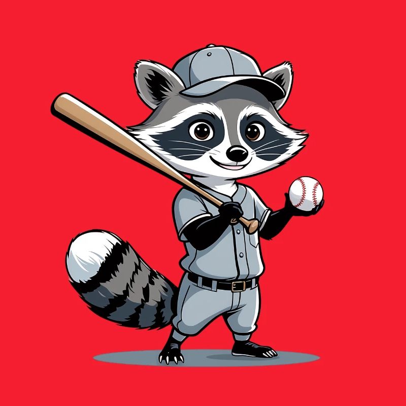 Waschbär Baseballheld
