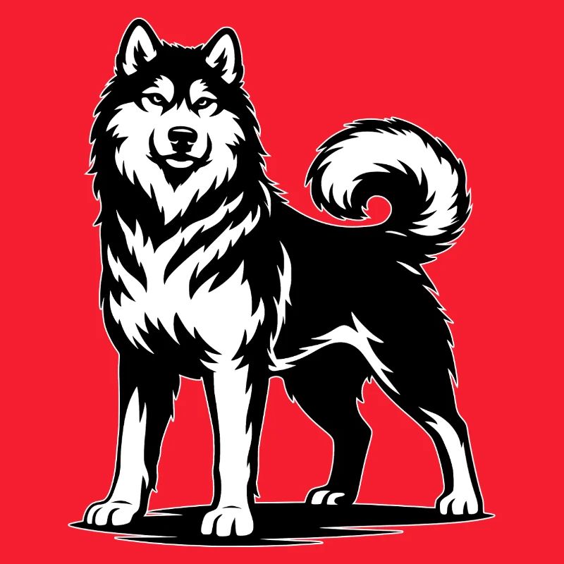 Alaskan Malamute in a proud pose