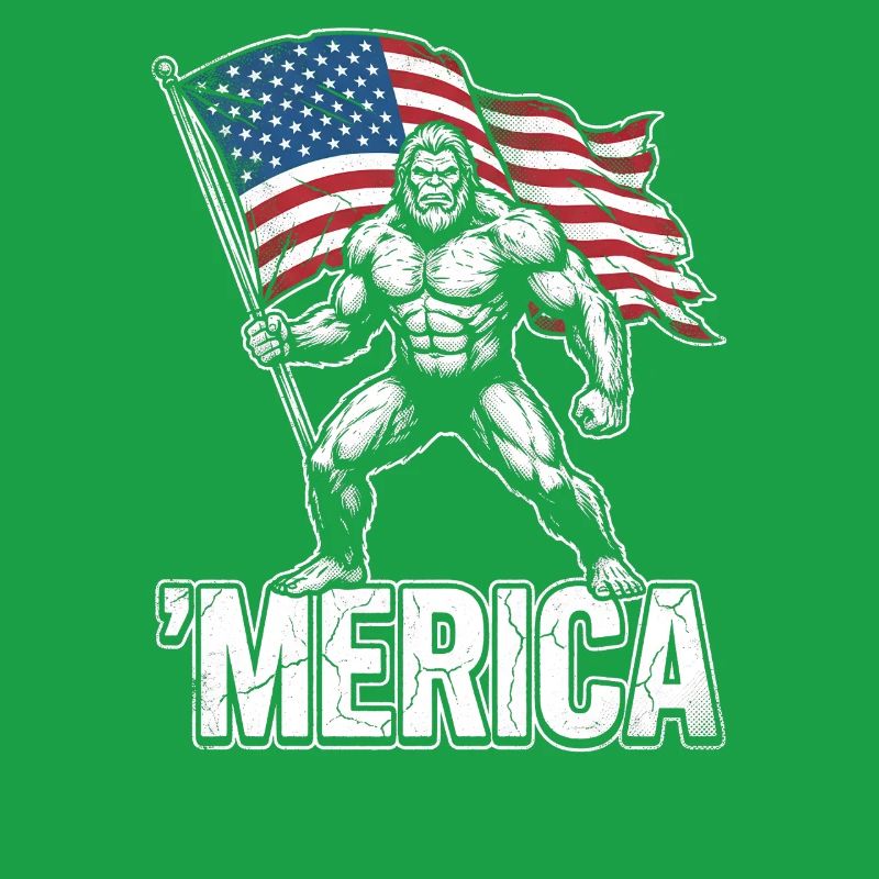 America Bigfoot Drôle 4 juillet Bigfoot Ameri