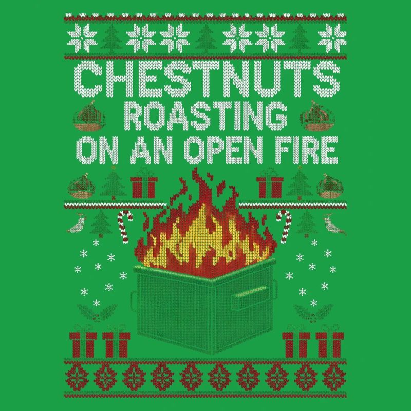 Roasting chestnuts on an open fire garbage can
