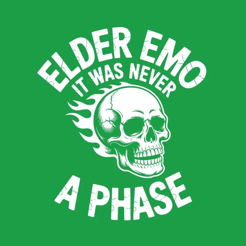 Elder Emo Skull Flame It Was Never a Phase