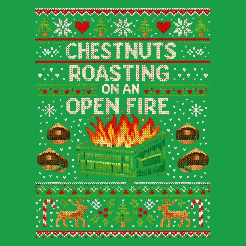 Roasting chestnuts on an open fire garbage can