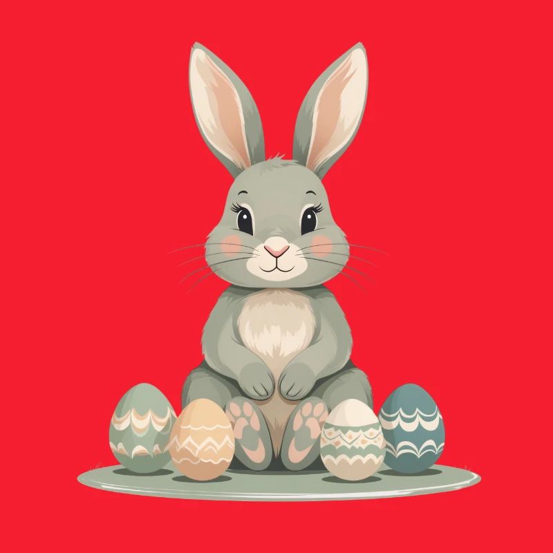 Pastel Bunny Easter Eggs