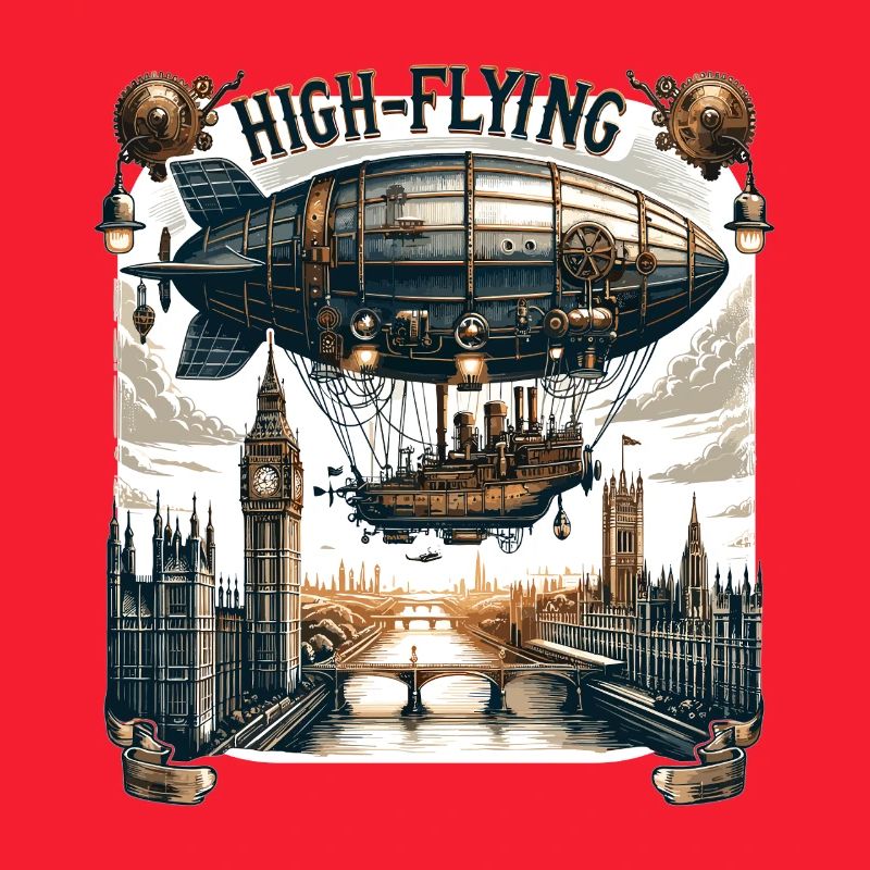 Dirigeable volant au-dessus de Londres