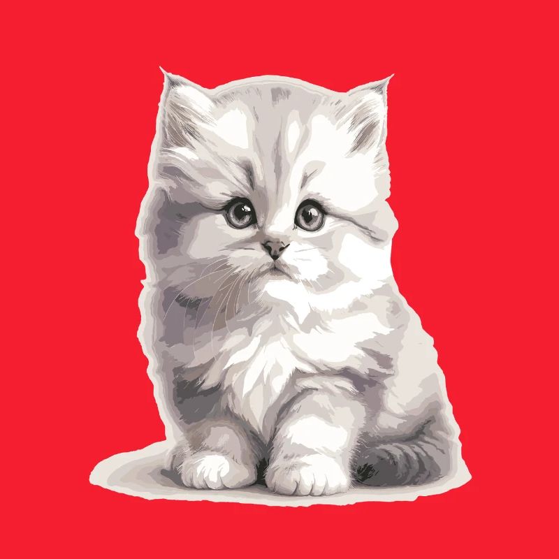 Fluffy Kitten Portrait
