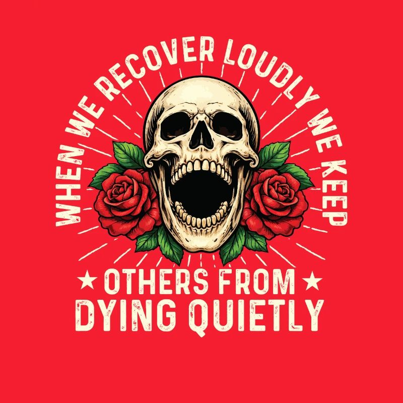 Recover Loudly Keep Others Alive Sober Message