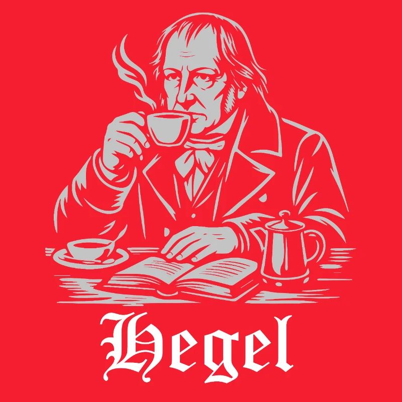 Philosopher Hegel is drinking Coffee