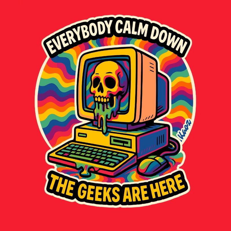 Les geeks sont là Retro Skull Computer