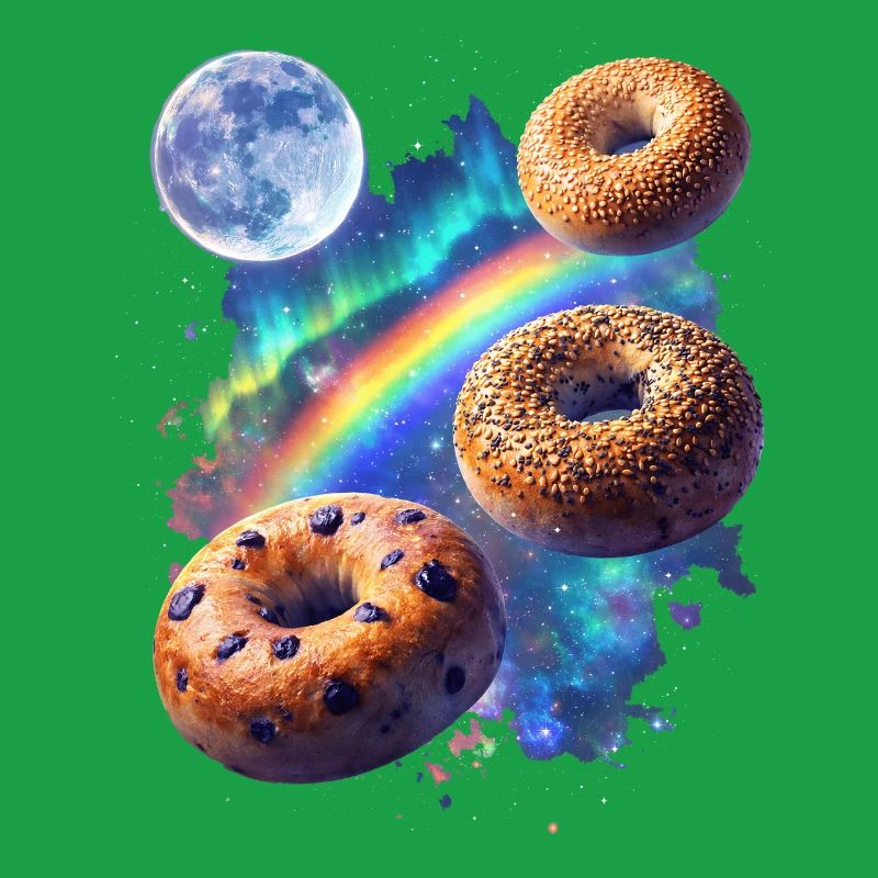 Donuts cosmiques au-dessus de l’espace arc-en-ciel