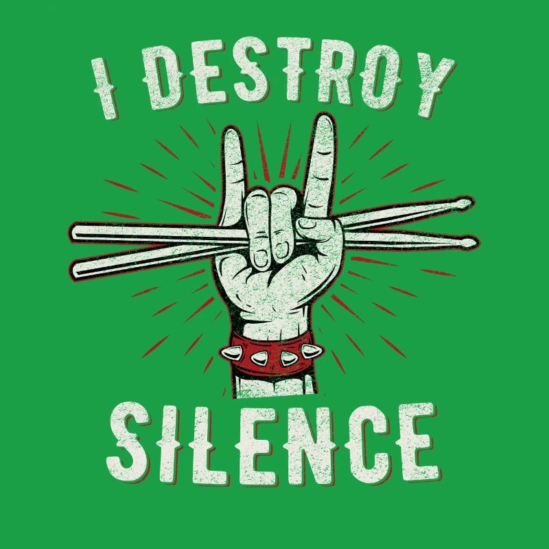 Graphique de la main du batteur I Destroy Silence