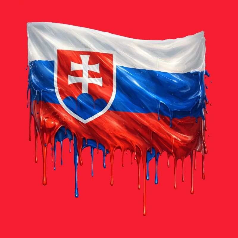 Drapeau Slovaquie Éclaboussures de couleur