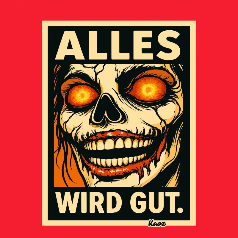 Alles Wird Gut Skull Portrait