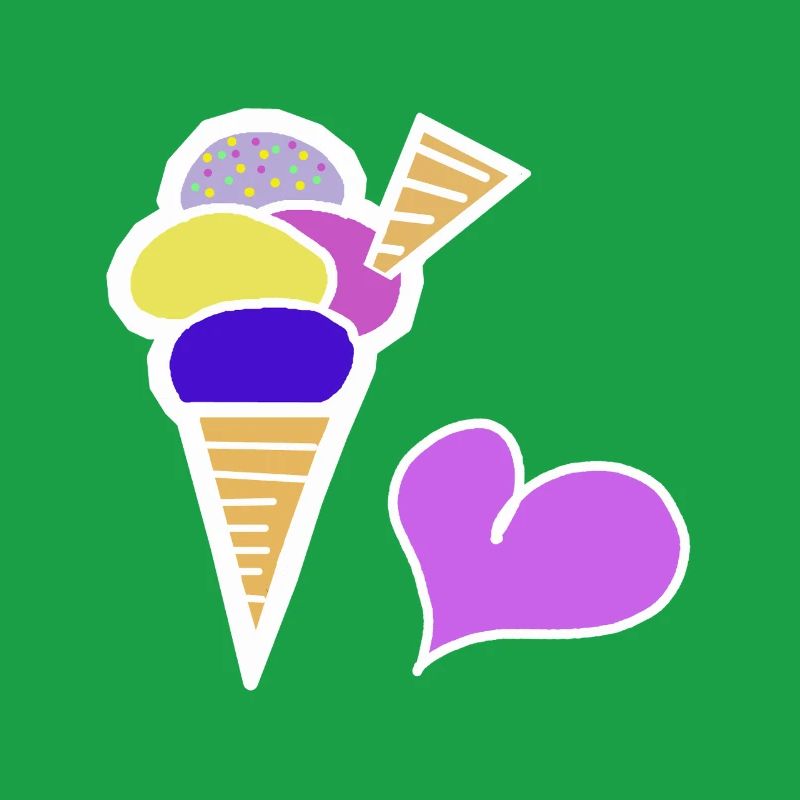 Eiscreme Eis  Eiswaffel Kinder Retro 60er