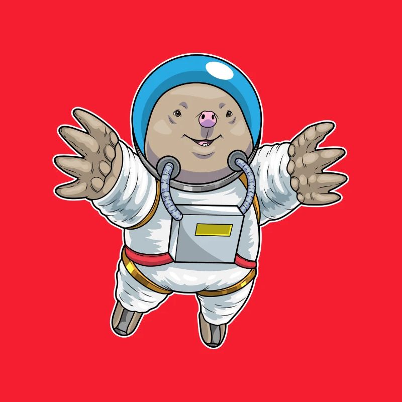 Mole Astronaut Space