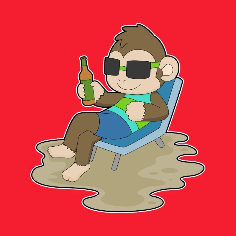 Affe Flasche Bier