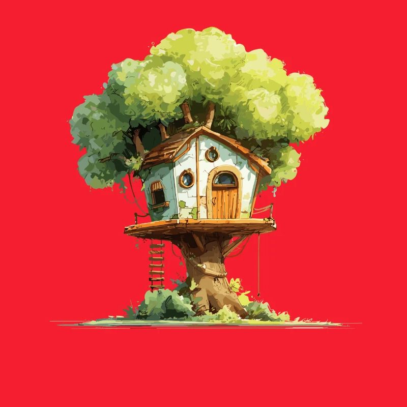Cabane dans l’arbre dans la canopée
