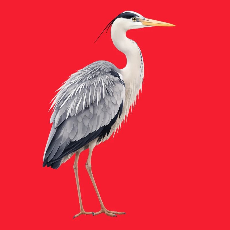 Realistic Grey Heron