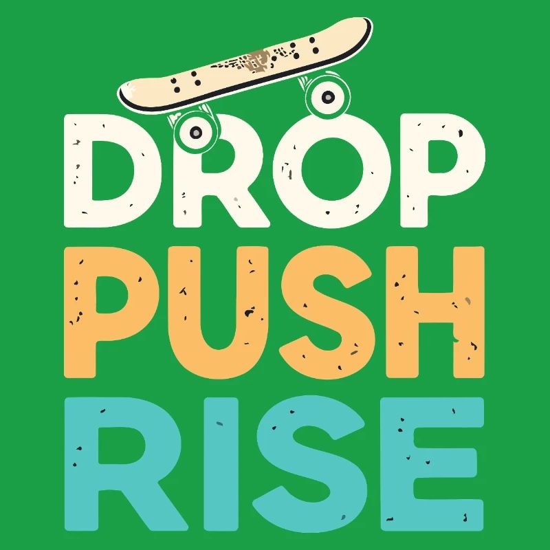 Drop Push Rise Retro Skateboard