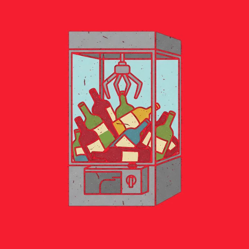 Vending machine style bottle crane