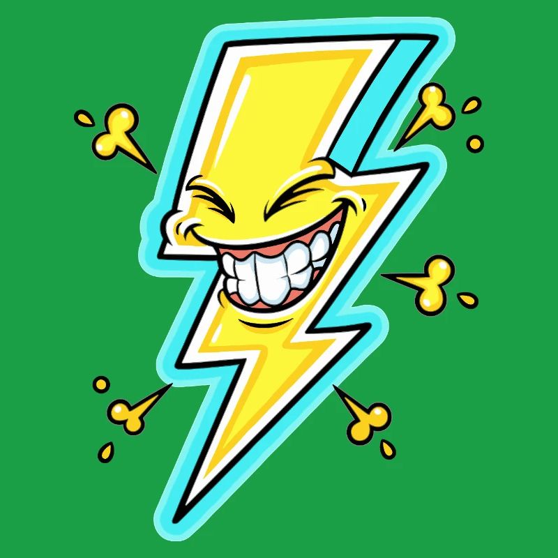 Laughing Lightning Cartoon