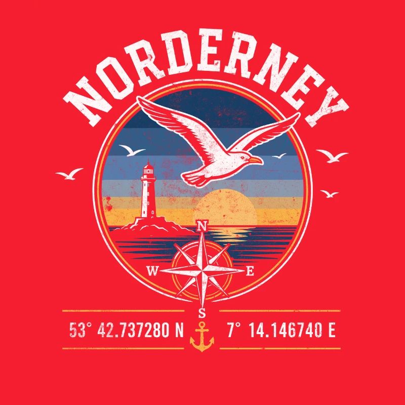 Norderney Coastal Compass Sunset