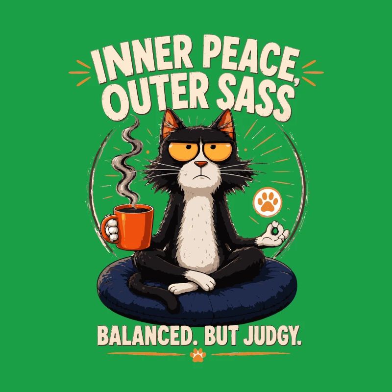 Inner Peace Outer Sass Cat