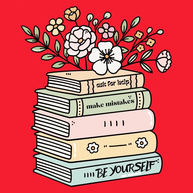 Be Yourself Book Stack Motivation