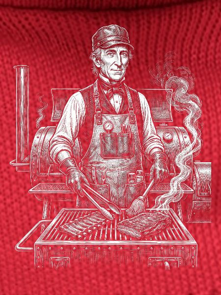 John Tyler grilling
