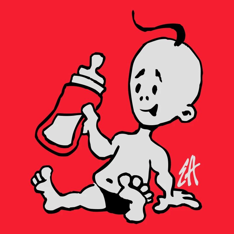 Baby mit einer Milchflasche