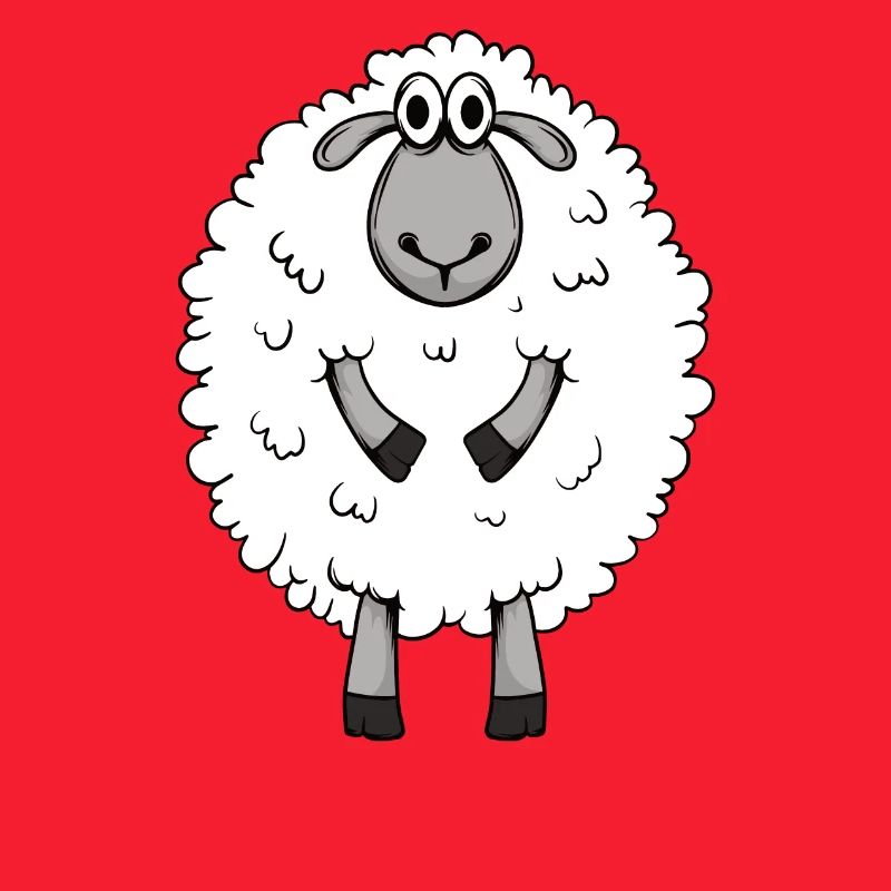 Cute German Shepherd Sheep Motif
