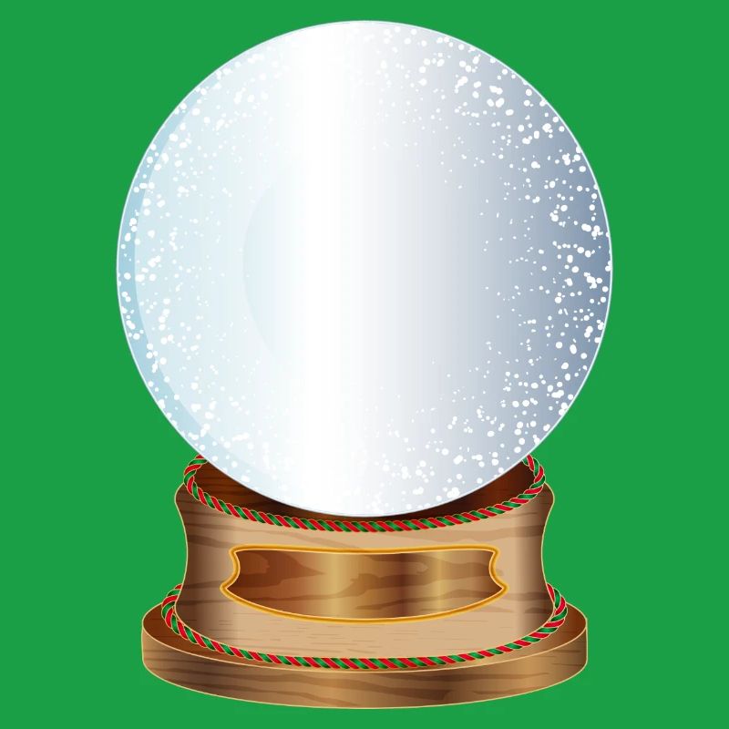 empty nostalgic snow globe to label